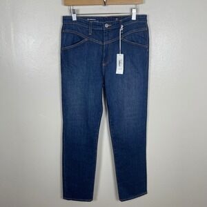AG Adriano Goldschmied Women's 30 The Isabelle X Straight Crop Jeans Blue NEW